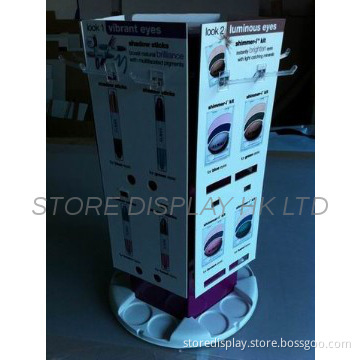 COUNTER DISPLAY UNIT WITH ROTATION BASE AND HOOK